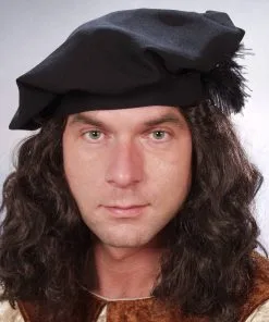 CHAPEAU MÉDIÉVAL NOIR -Ac1139