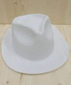 CHAPEAU BORSALINO PAILLETÉ BLANC -Ac1351