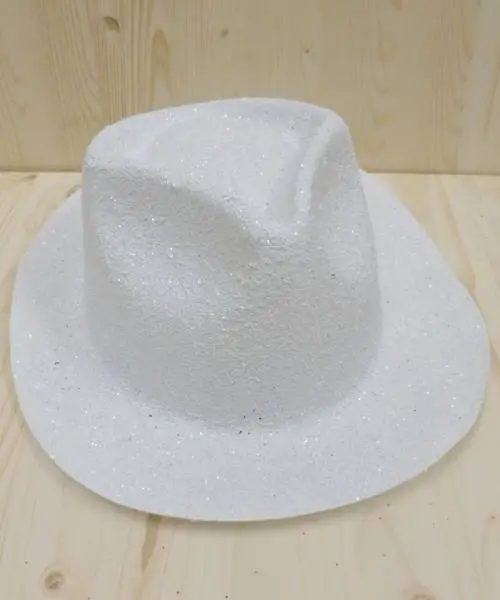 CHAPEAU BORSALINO PAILLETÉ BLANC -Ac1351