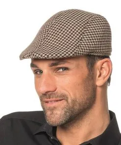 CASQUETTE À MOTIF PIED DE POULE -Ac1741