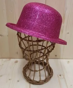 CHAPEAU PAILLETÉ ROSE -Ac1815