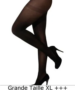 COLLANT NOIR GRANDE TAILLE -Ax1313