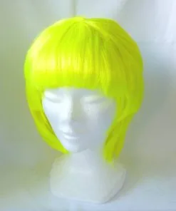 PERRUQUE JAUNE FLUO À PETIT PRIX -P20237