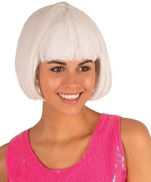 PERRUQUE CARRÉ BLANCHE -P20301
