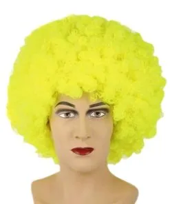 PERRUQUE DISCO JAUNE -P40158