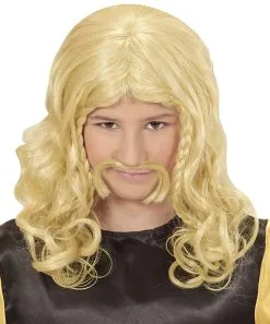 PERRUQUE GAULOIS BLOND ENFANT -P40286