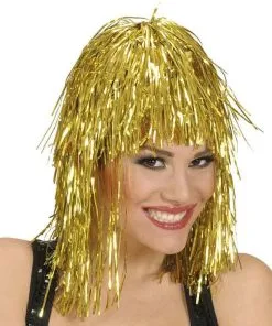 PERRUQUE DISCO OR LAMÉE -P60045