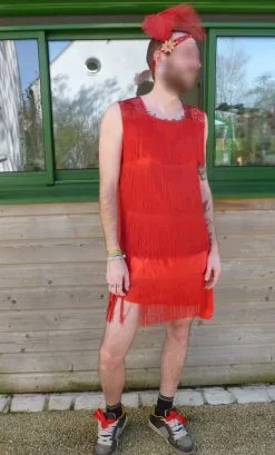 COSTUME CHARLESTON HOMME ROUGE -v19051