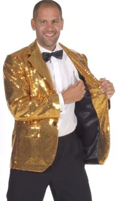 VESTE ROUGE PAILLETTES HOMME -v19715