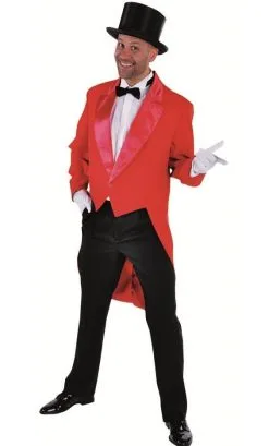 VESTE QUEUE DE PIE - FRAC ROUGE -v19748