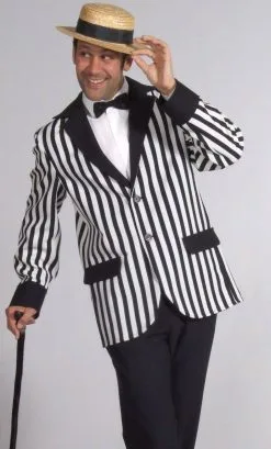 VESTE RAYÉE NOIR ET BLANC -v19945