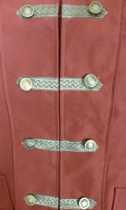 VESTE MARQUIS BORDEAUX GRANDE TAILLE -v19970