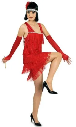 ROBE CHARLESTON ROUGE -v29225