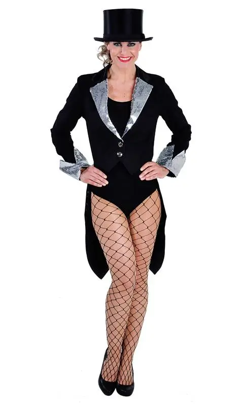 VESTE QUEUE DE PIE FEMME ARGENT -v29754 – Image 2
