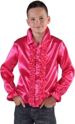 CHEMISE DISCO ENFANT FUSHIA -v69265