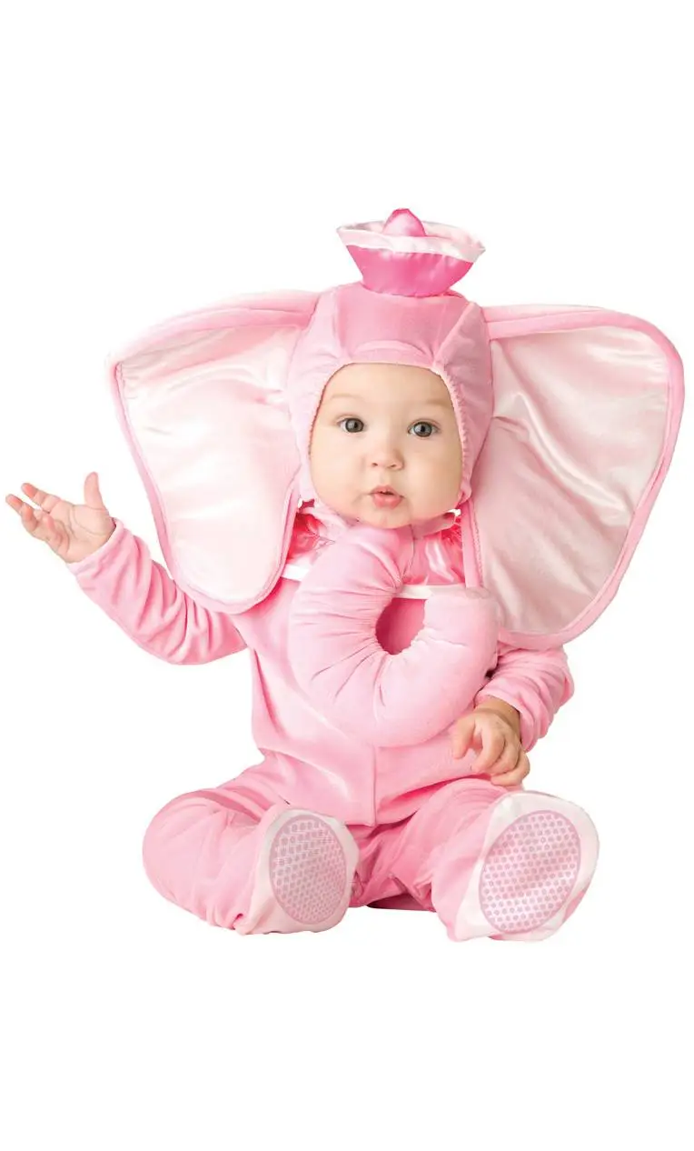 COSTUME BÉBE ÉLÉPHANT ROSE -v69354 – Image 2
