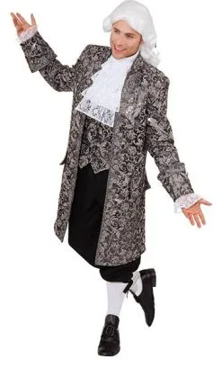 VESTE MARQUIS ARGENT GRANDE TAILLE -w10067