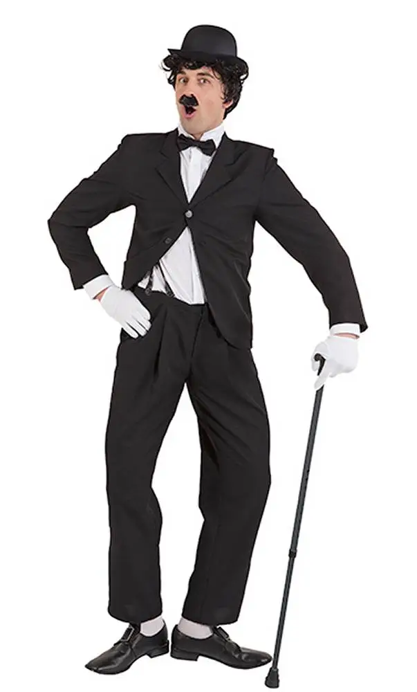 COSTUME DE CHARLOT EN GRANDE TAILLE HOMME -w10113 – Image 4
