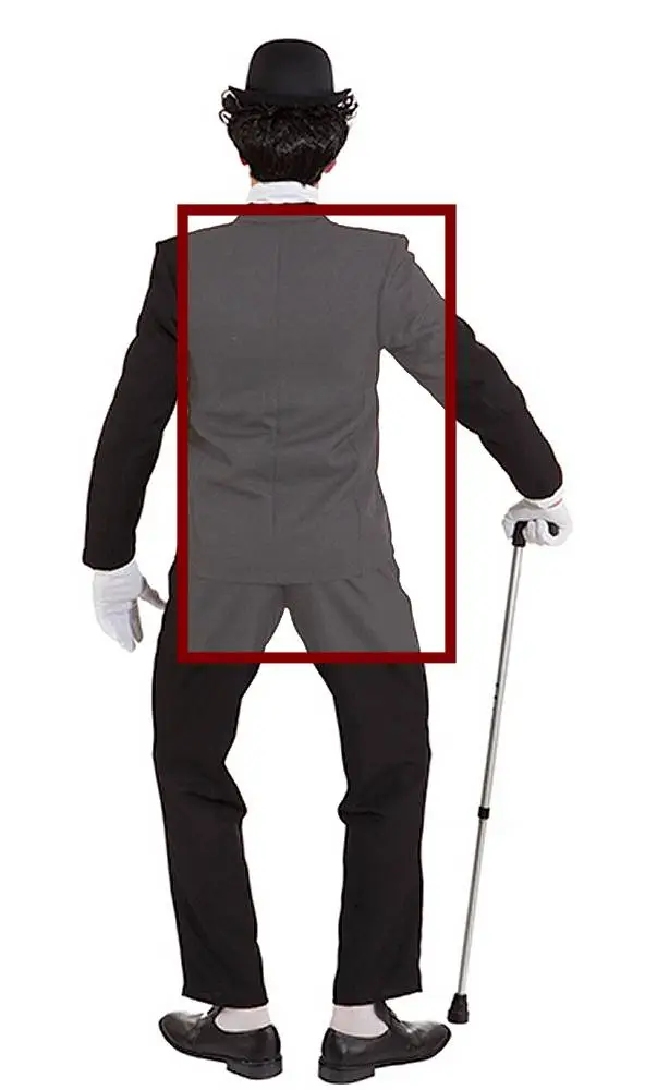 COSTUME DE CHARLOT EN GRANDE TAILLE HOMME -w10113 – Image 3