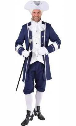 COSTUME DE CASANOVA BLEU -w10239