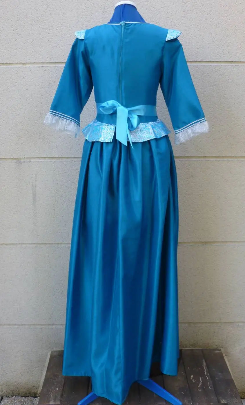 ROBE DE MARQUISE BLEUE GRANDE TAILLE -w20037