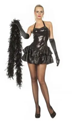 ROBE PAILLETTES NOIRE -w20186