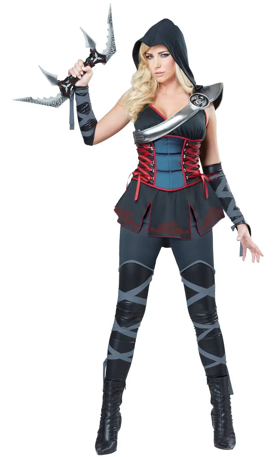 COSTUME NINJA OU ASSASSIN FEMME -w20247 – Image 2