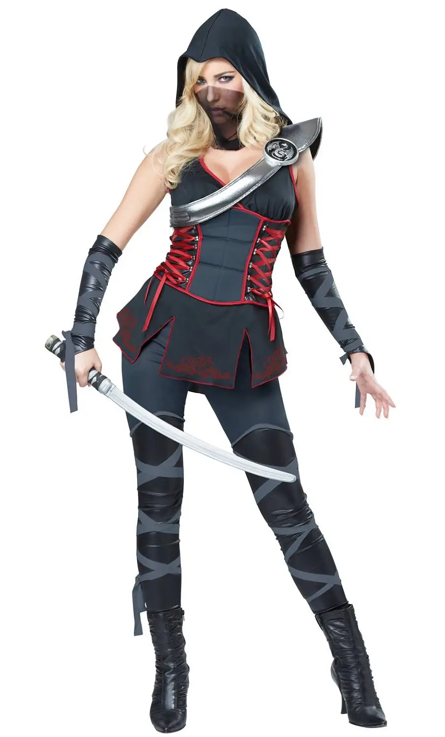 COSTUME NINJA OU ASSASSIN FEMME -w20247