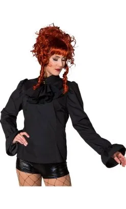 CHEMISE À JABOT FEMME -w20322